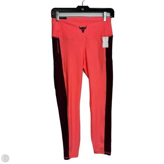 Athletic Leggings By Under Armour In Orange, Size: M