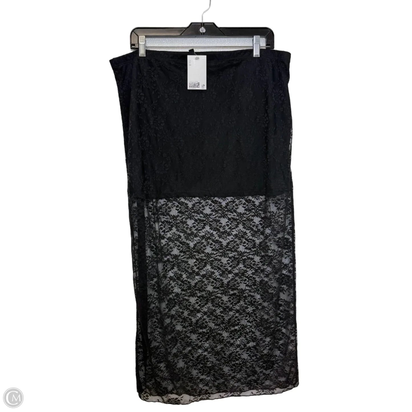 Skirt Maxi By Divided In Black, Size: Xl
