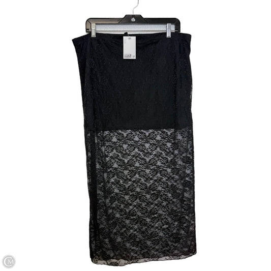 Skirt Maxi By Divided In Black, Size: Xl