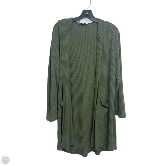 Cardigan By Double Zero In Green, Size: 1x