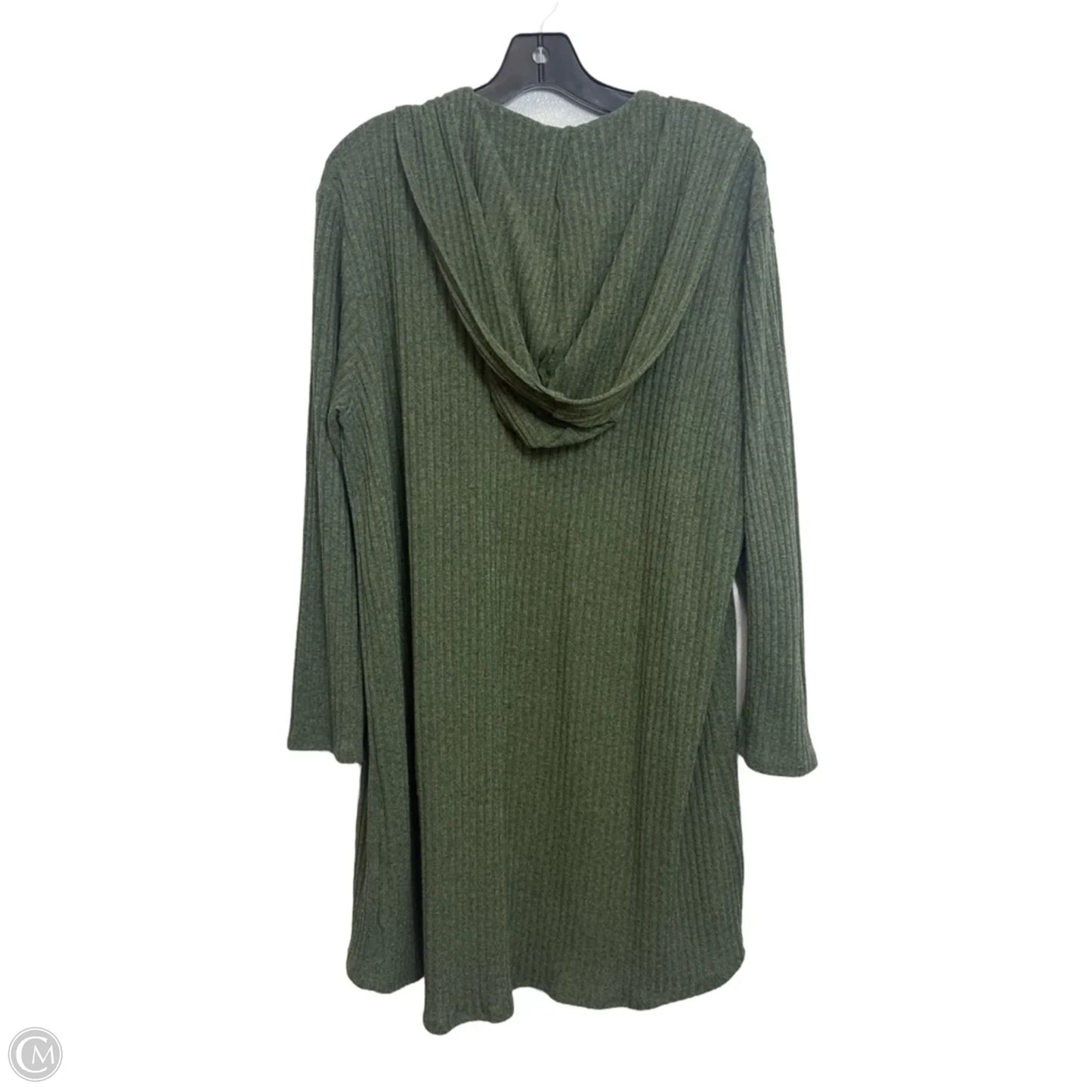 Cardigan By Double Zero In Green, Size: 1x