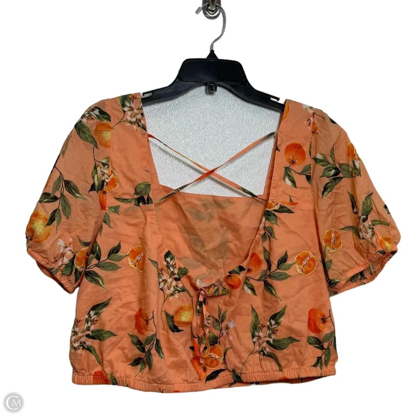 Top Short Sleeve By Loft In Orange, Size: L