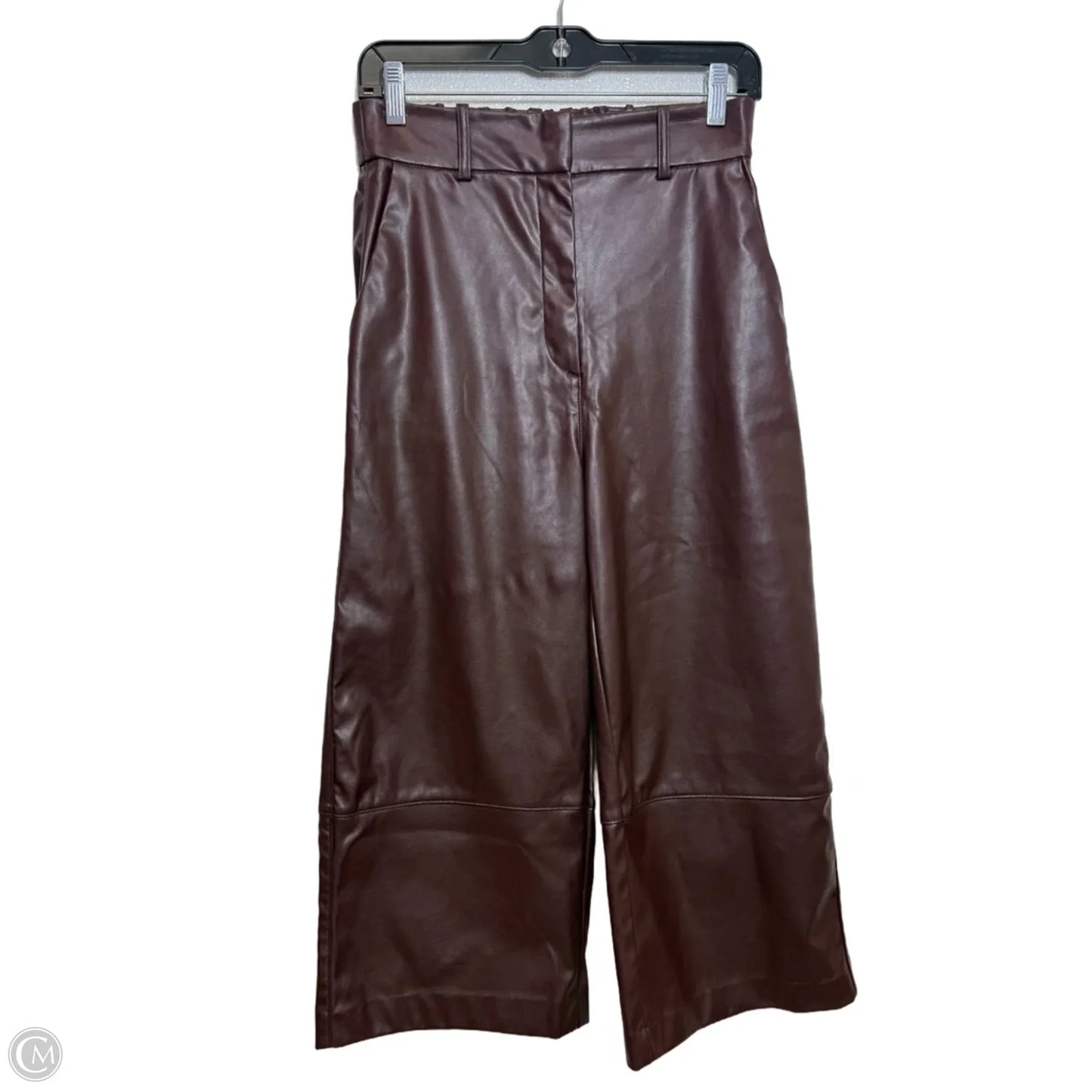 Pants Cropped By H&m In Maroon, Size: 8p