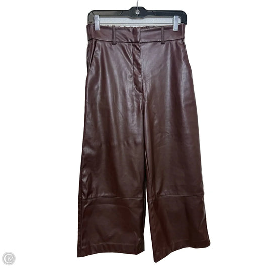 Pants Cropped By H&m In Maroon, Size: 8p