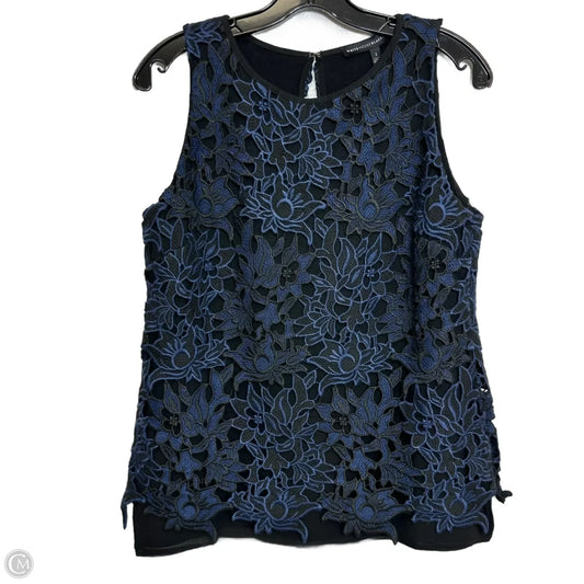 Top Sleeveless By White House Black Market In Black & Blue, Size: 2