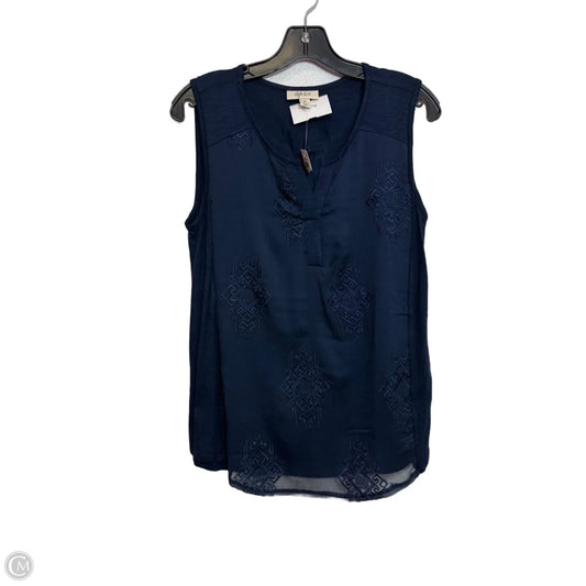 Top Sleeveless By Style And Company In Navy, Size: Xs