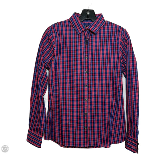 Top Long Sleeve By Lands End In Plaid Pattern, Size: Xs