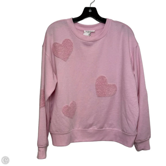 Sweatshirt Crewneck By Workshop In Pink, Size: L