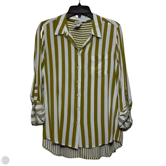 Top Long Sleeve By Jane And Delancey In Striped Pattern, Size: L