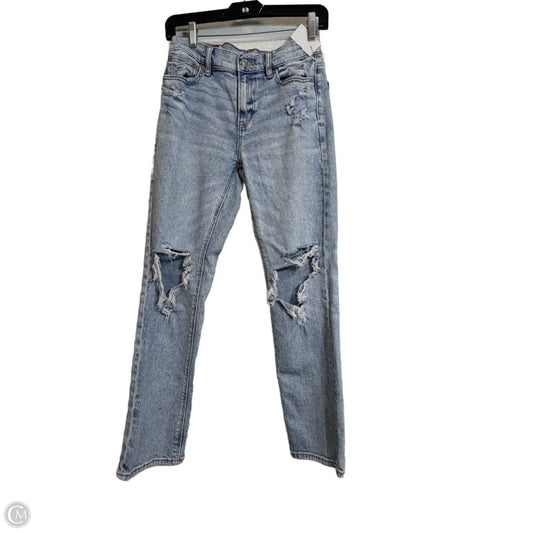 Jeans Straight By American Eagle In Blue Denim, Size: 0