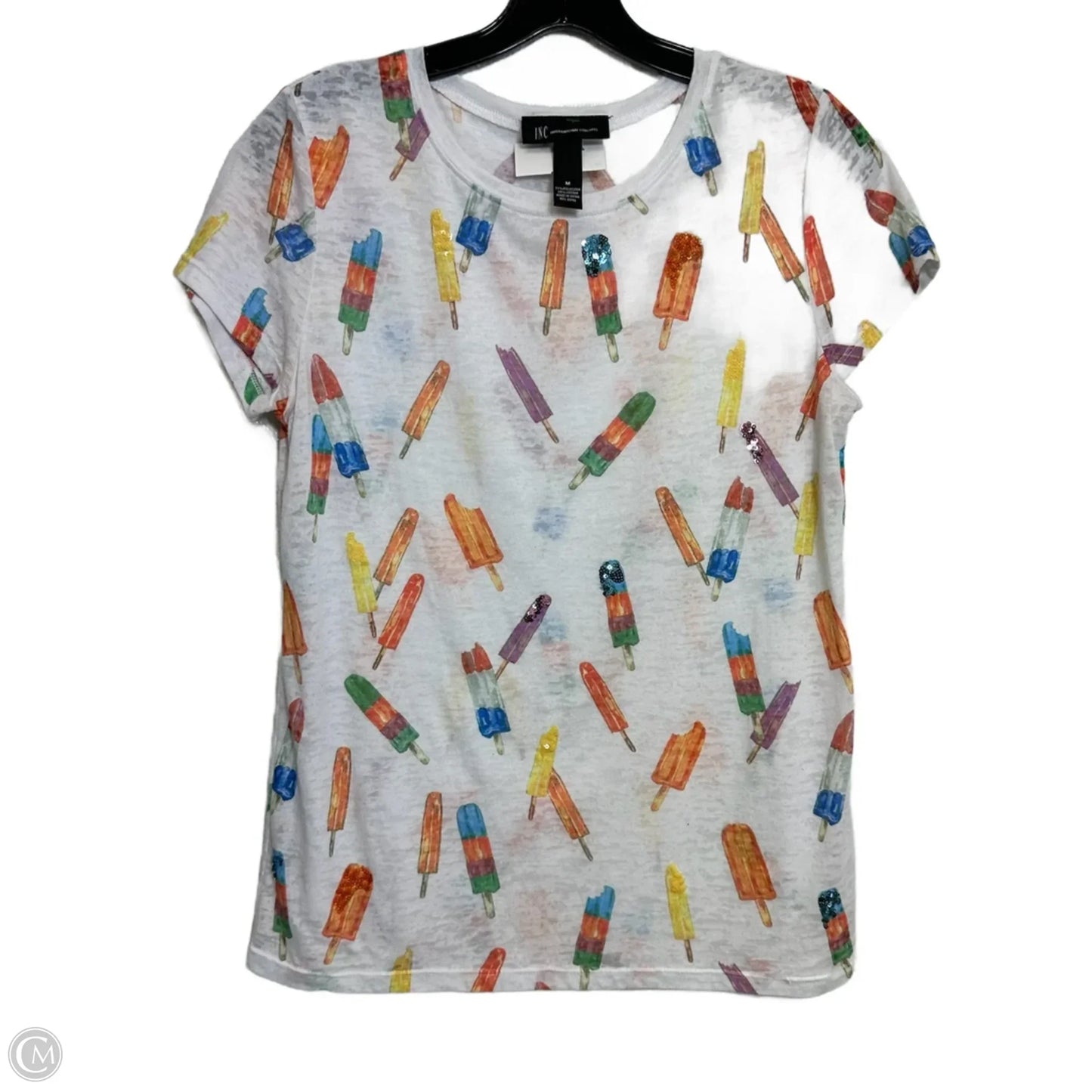 Top Short Sleeve By Inc In White, Size: M