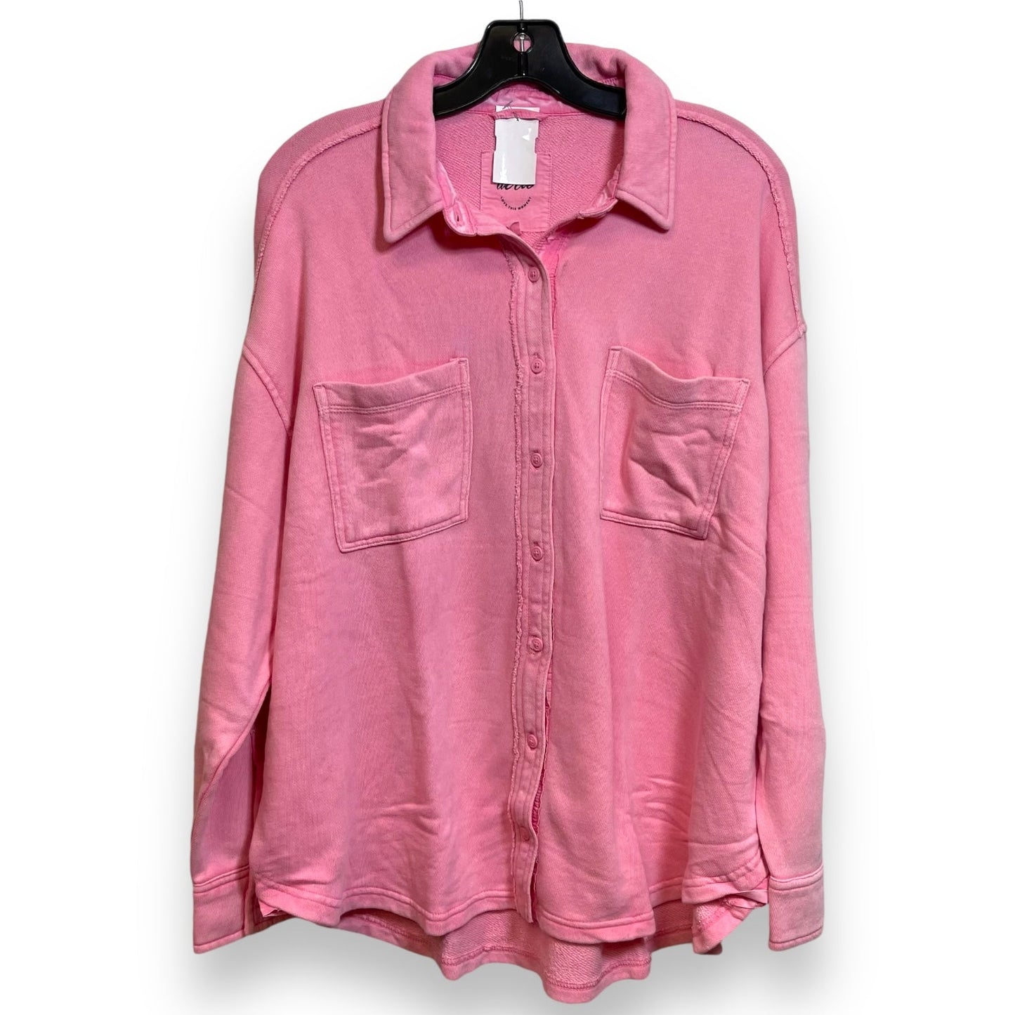 Top Long Sleeve By Aerie In Pink, Size: S