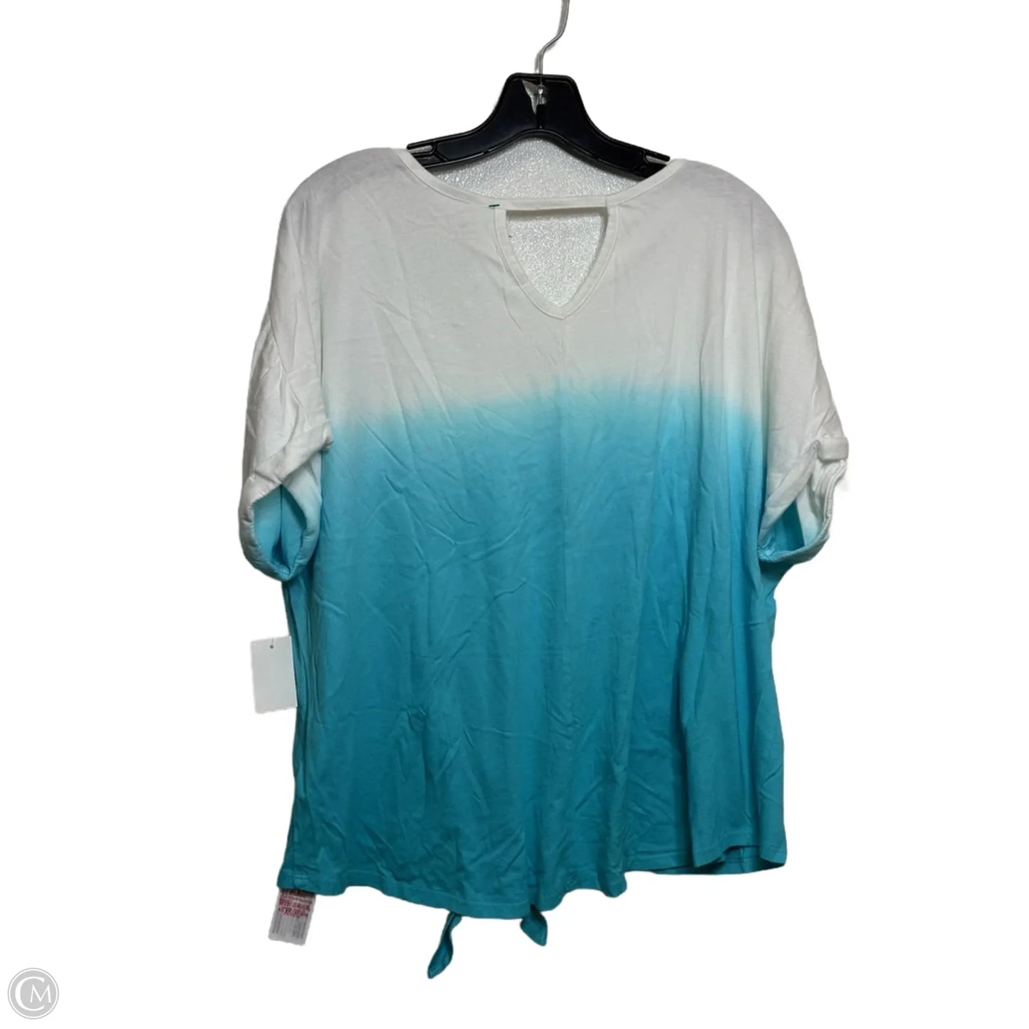 Top Short Sleeve By Clothes Mentor In Aqua, Size: Xl