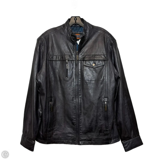 Jacket Leather By Clothes Mentor In Black, Size: S