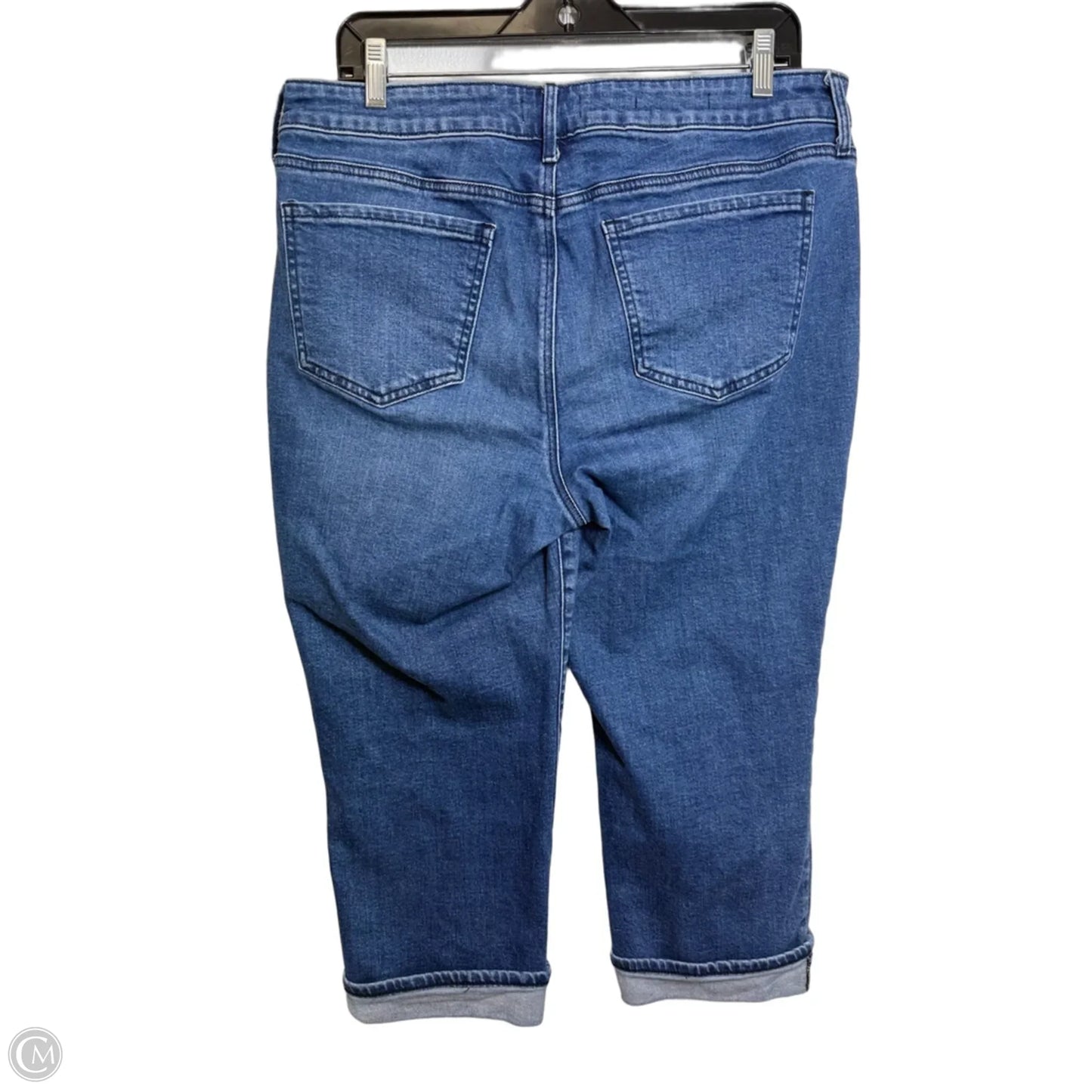 Jeans Cropped By Not Your Daughters Jeans In Blue Denim, Size: 12