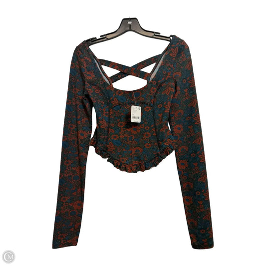 Top Long Sleeve By Free People In Floral Print, Size: Xs