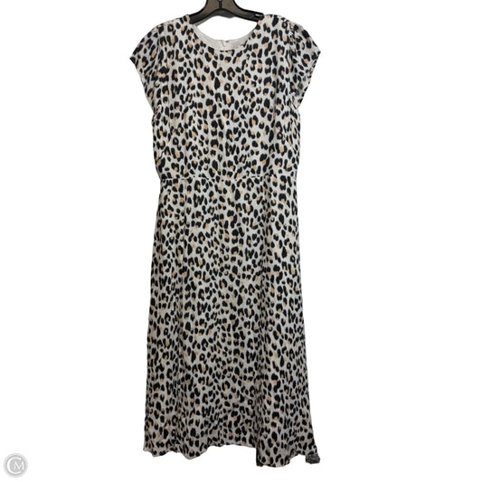 Dress Casual Midi By Loft In Animal Print, Size: 10
