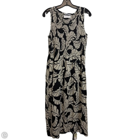 Dress Casual Midi By Croft And Barrow In Black & Cream, Size: M