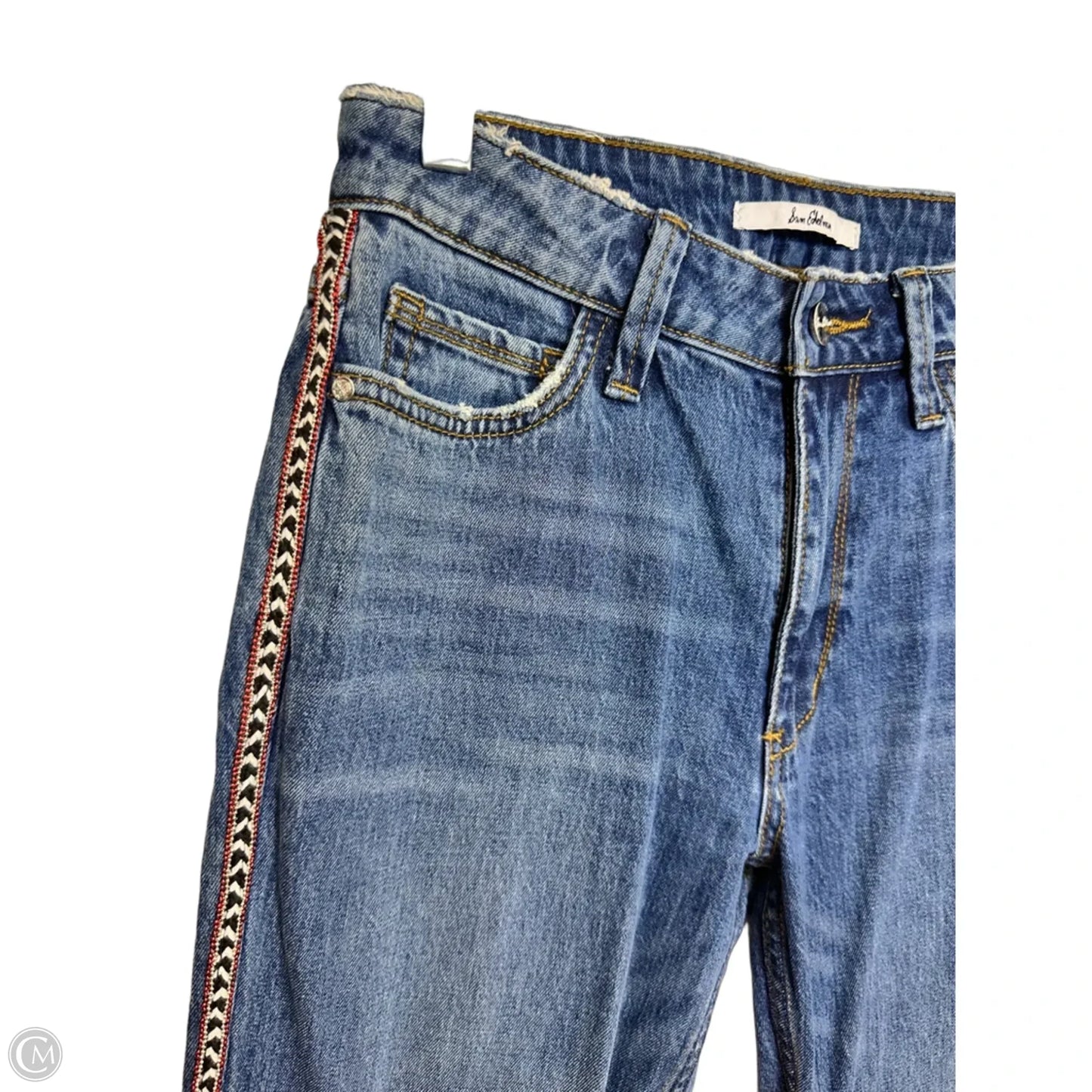 THE MARY JANE HIGH RISE STRAIGHT CROP Jeans By Sam Edelman In Blue Denim, Size: 26