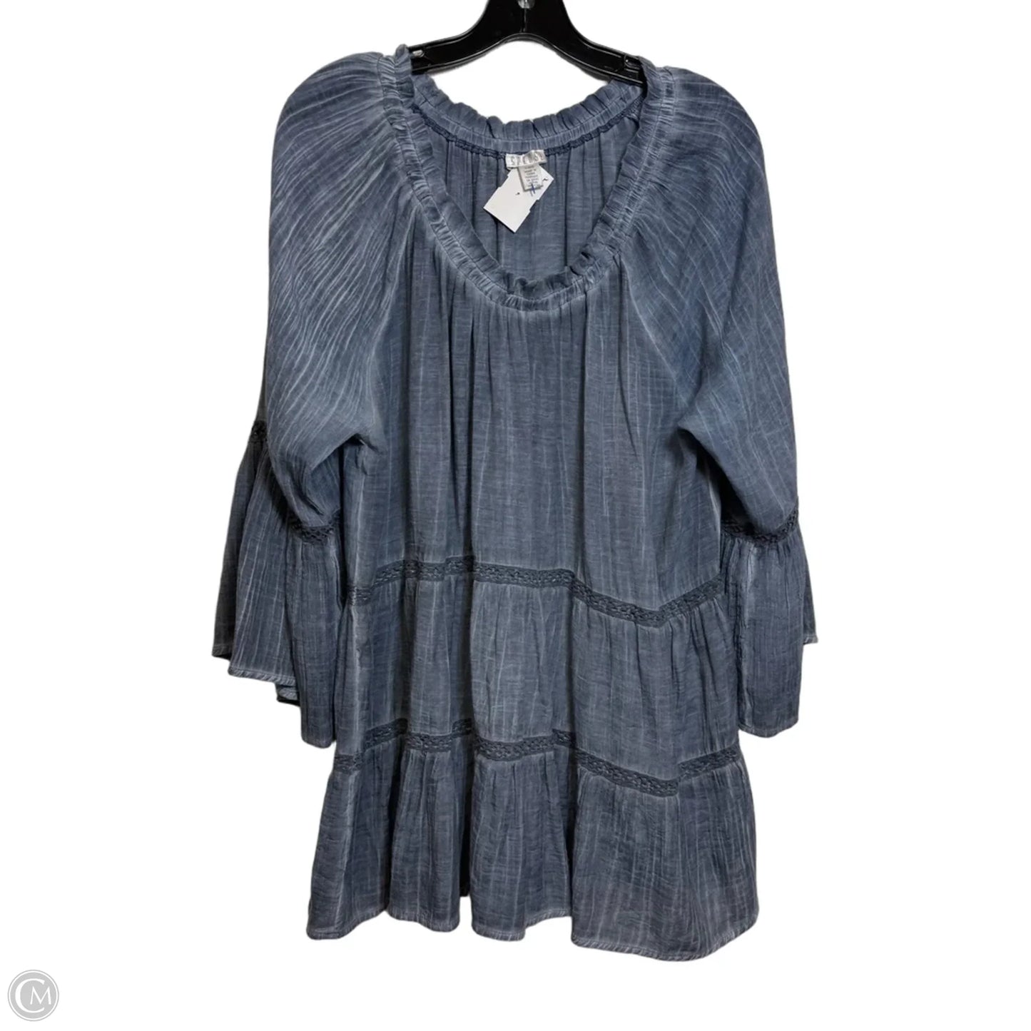 Top Long Sleeve By Spense In Blue, Size: L