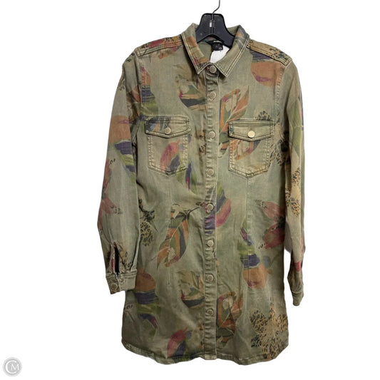 Jacket Denim By Clothes Mentor In Green, Size: M