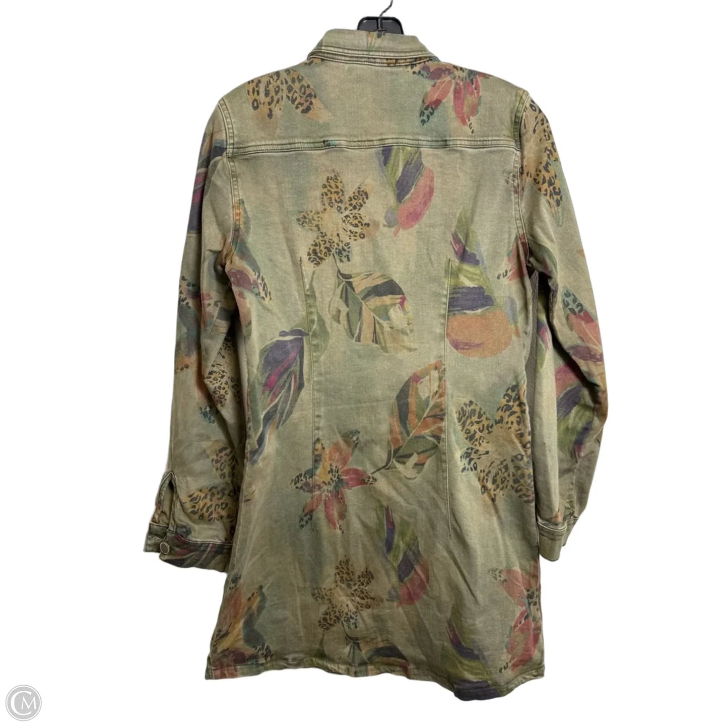 Jacket Denim By Clothes Mentor In Green, Size: M