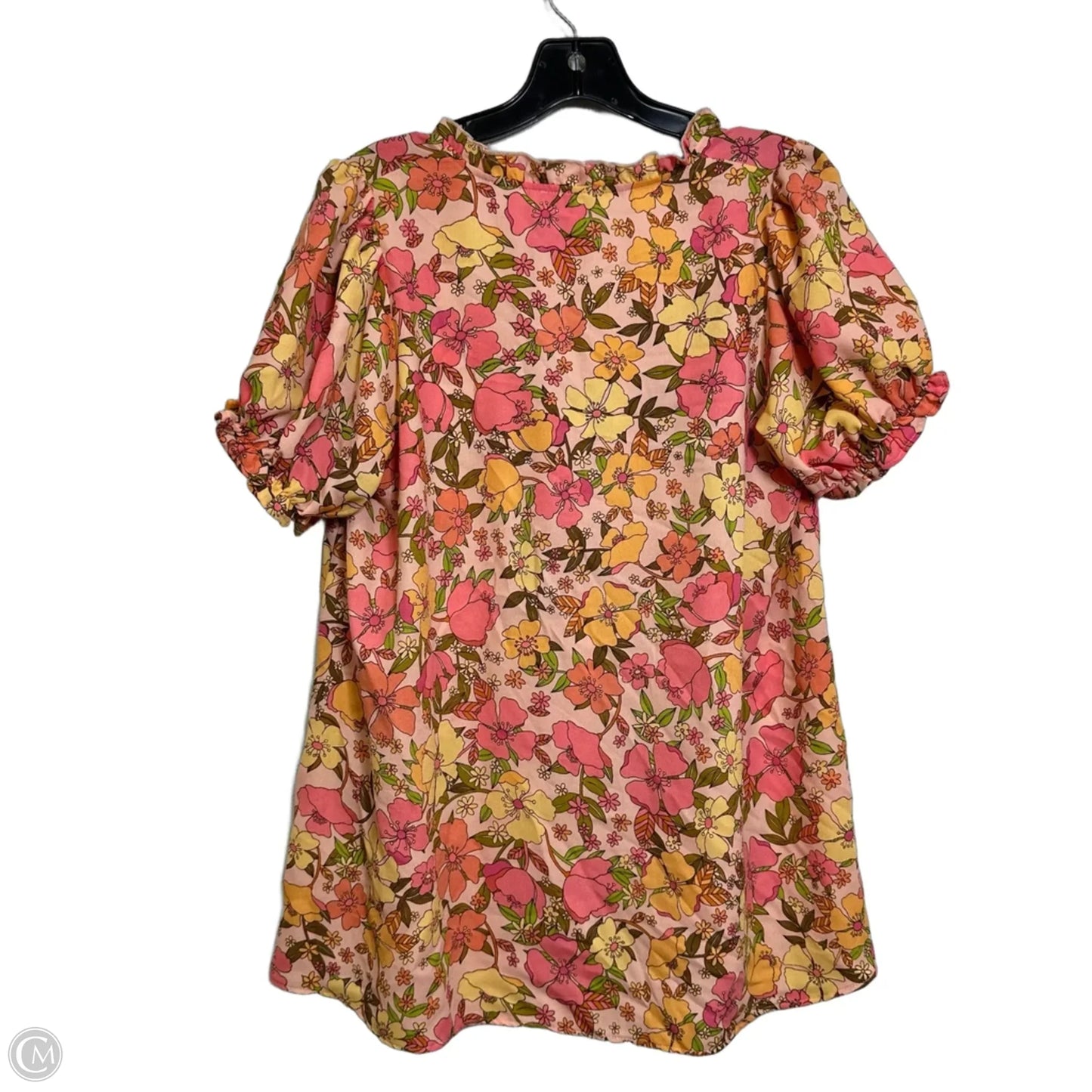 Top Short Sleeve By Mumu In Floral Print, Size: Xs