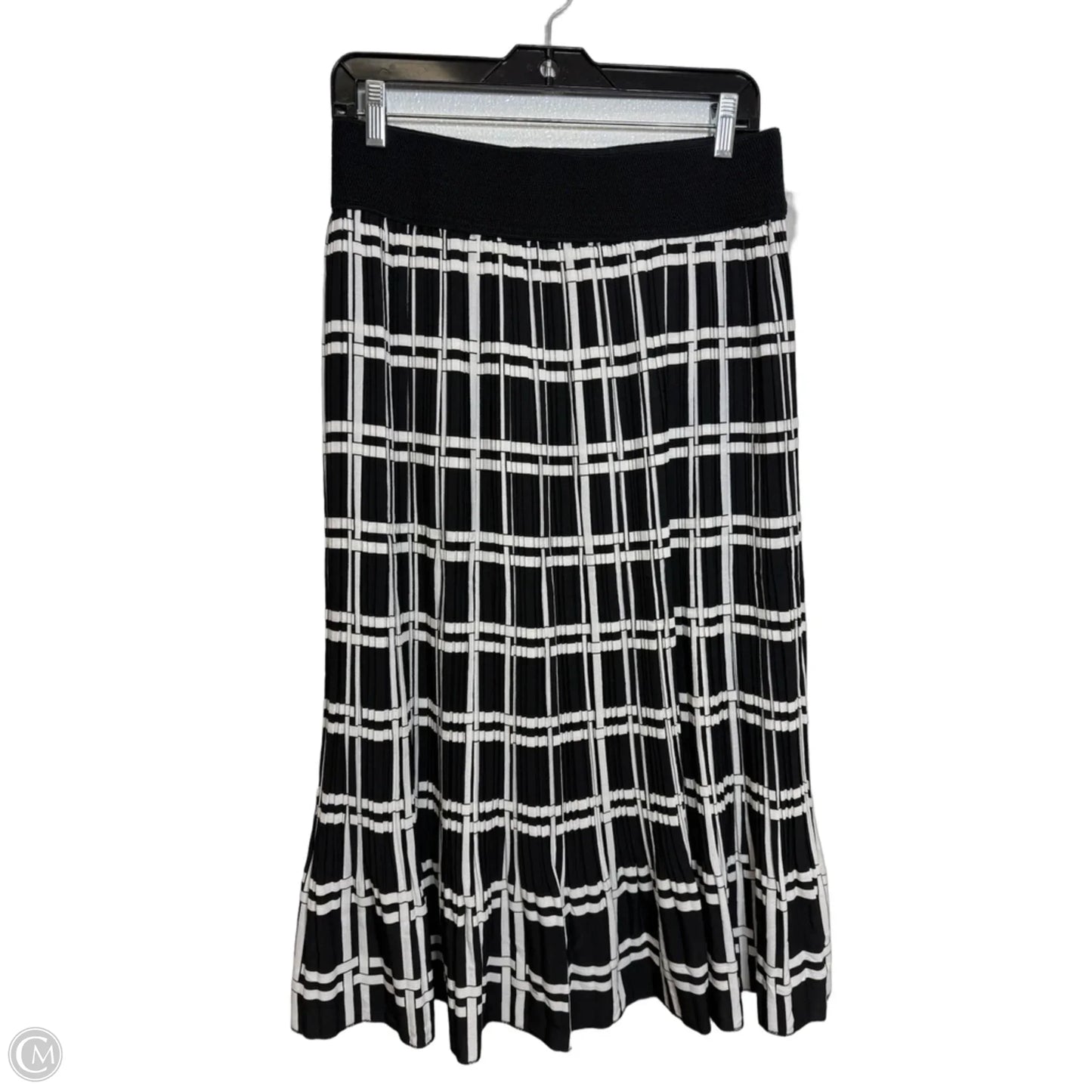 Skirt Midi By Clothes Mentor In Black & White, Size: L