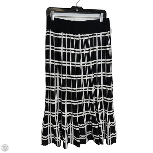 Skirt Midi By Clothes Mentor In Black & White, Size: L