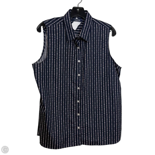 Top Sleeveless By Lands End In Polkadot Pattern, Size: L