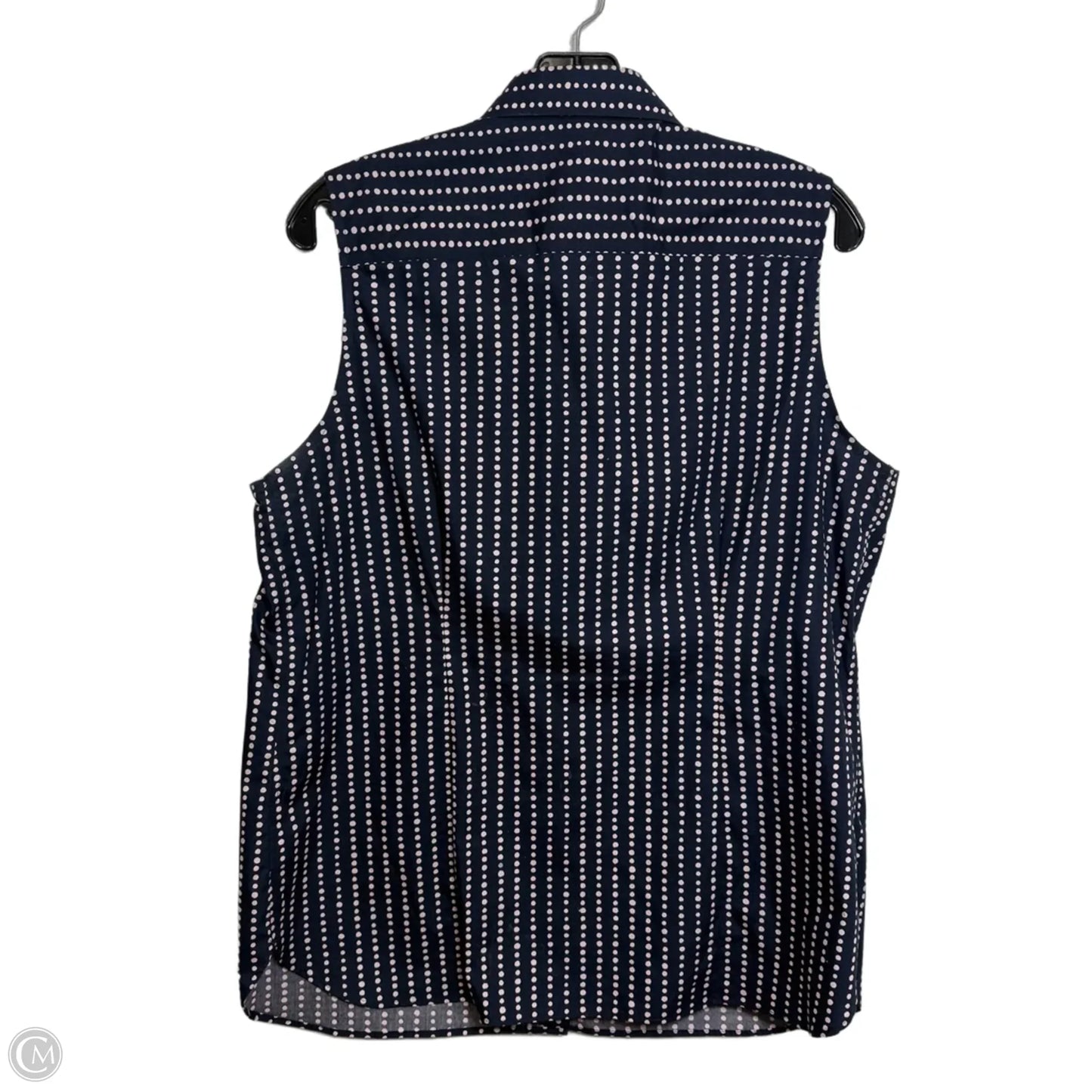 Top Sleeveless By Lands End In Polkadot Pattern, Size: L