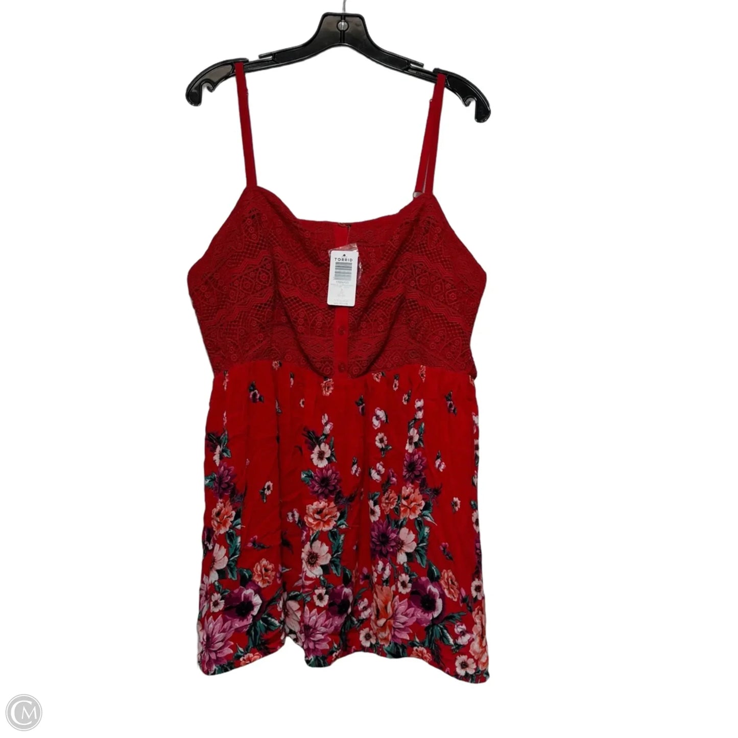 Top Sleeveless By Torrid In Red, Size: 3x