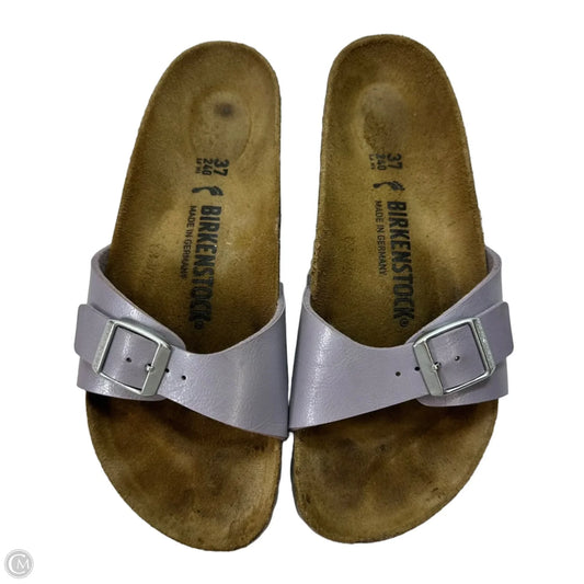 Sandals Flats By Birkenstock In Purple, Size: 6