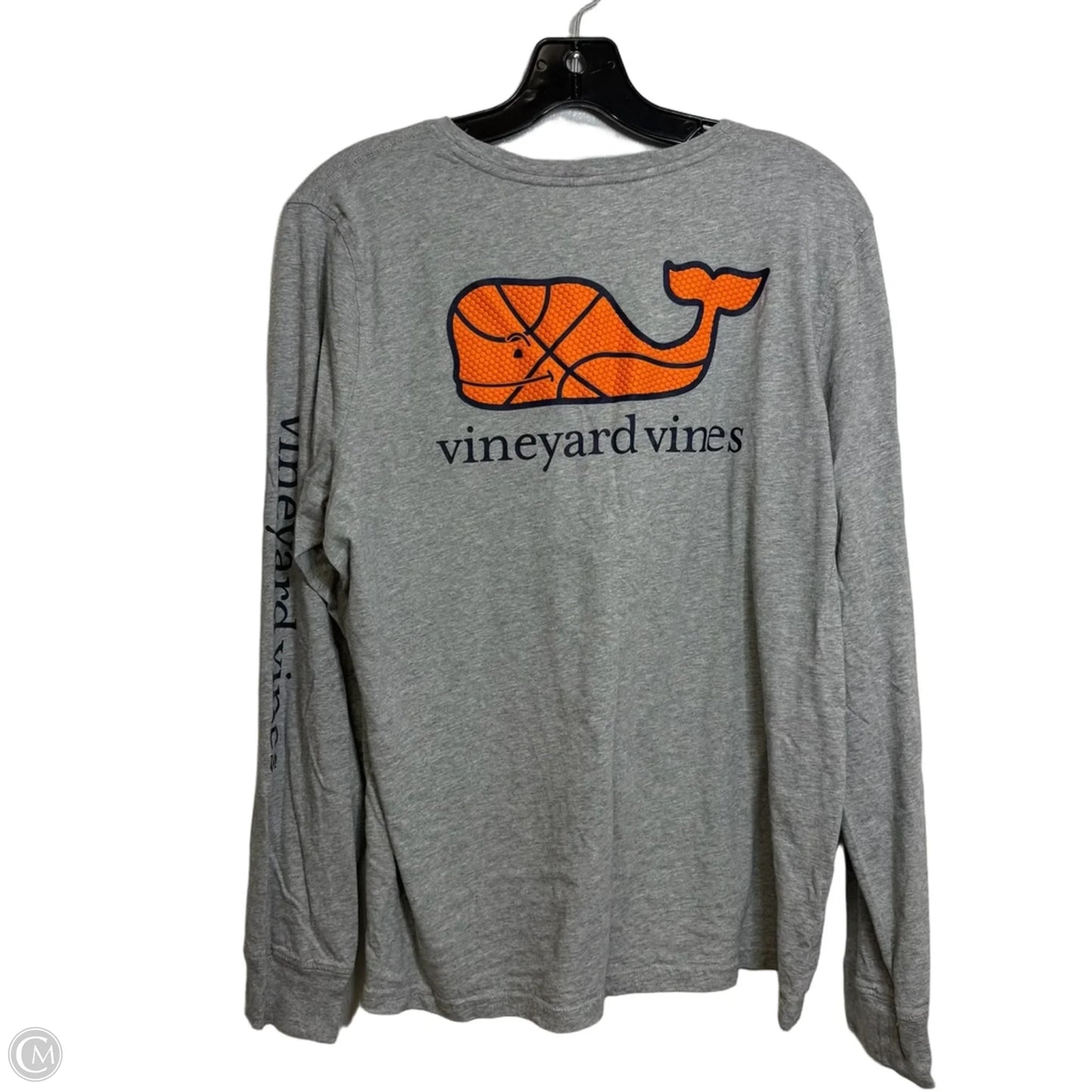 Top Long Sleeve By Vineyard Vines In Grey, Size: L