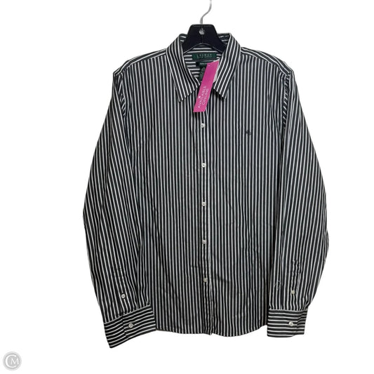 Top Long Sleeve By Lauren By Ralph Lauren In Striped Pattern, Size: Xl