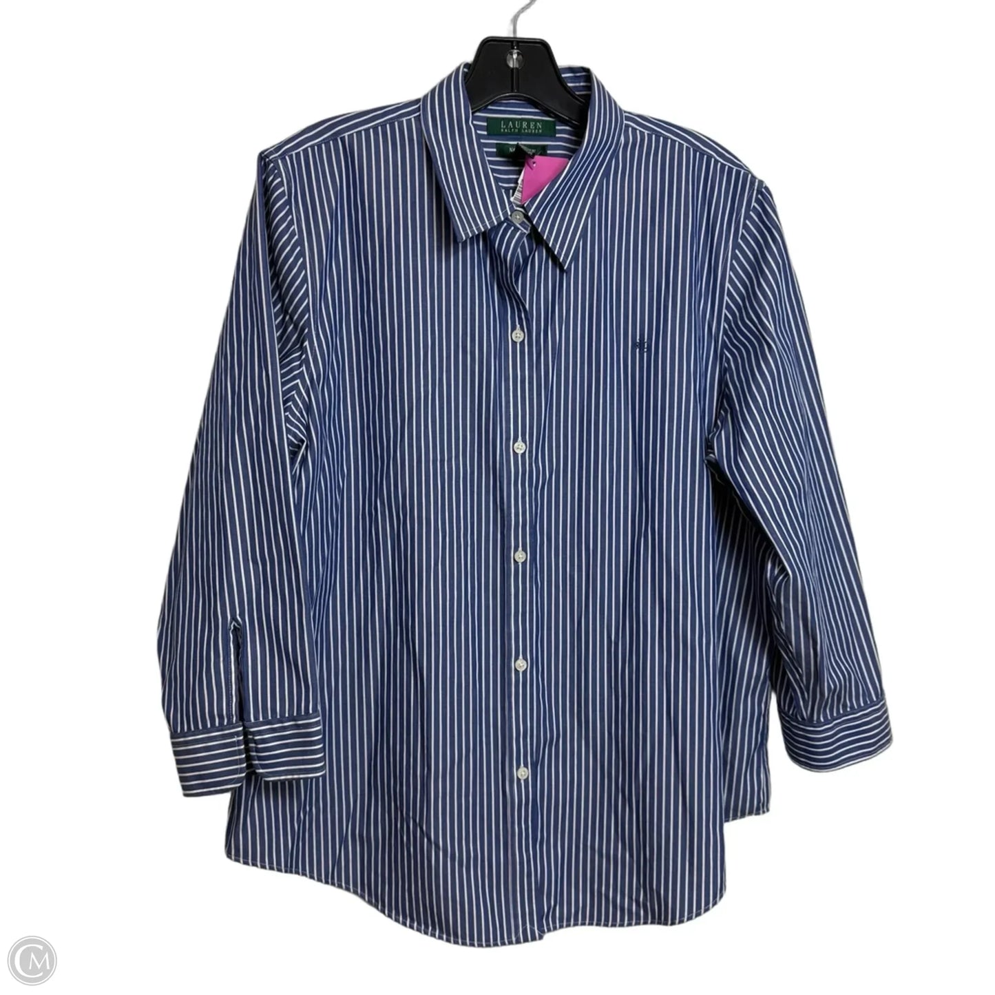 Top Long Sleeve By Lauren By Ralph Lauren In Striped Pattern, Size: Xl