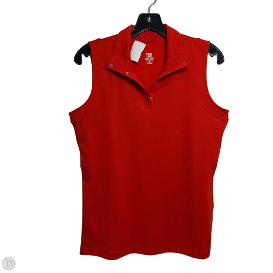 Athletic Tank Top By Tail In Red, Size: M
