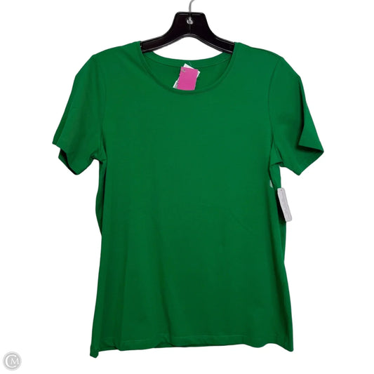 Top Short Sleeve Basic By Christopher And Banks In Green, Size: S