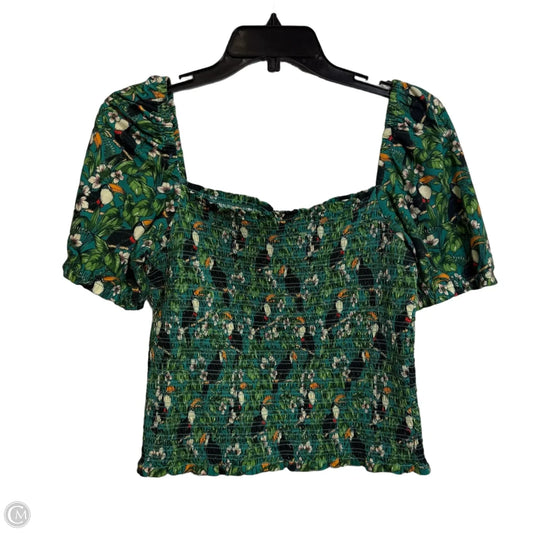Top Short Sleeve By Dolan Left Coast In Tropical Print, Size: M