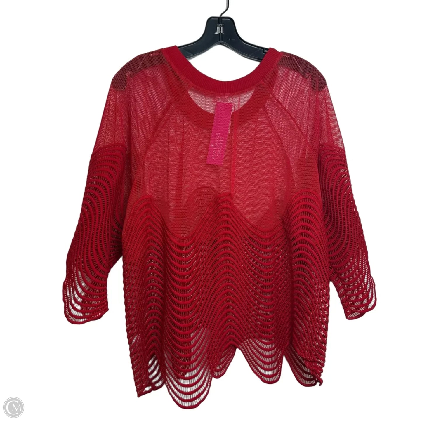 Top 3/4 Sleeve By Clothes Mentor In Red, Size: 2x