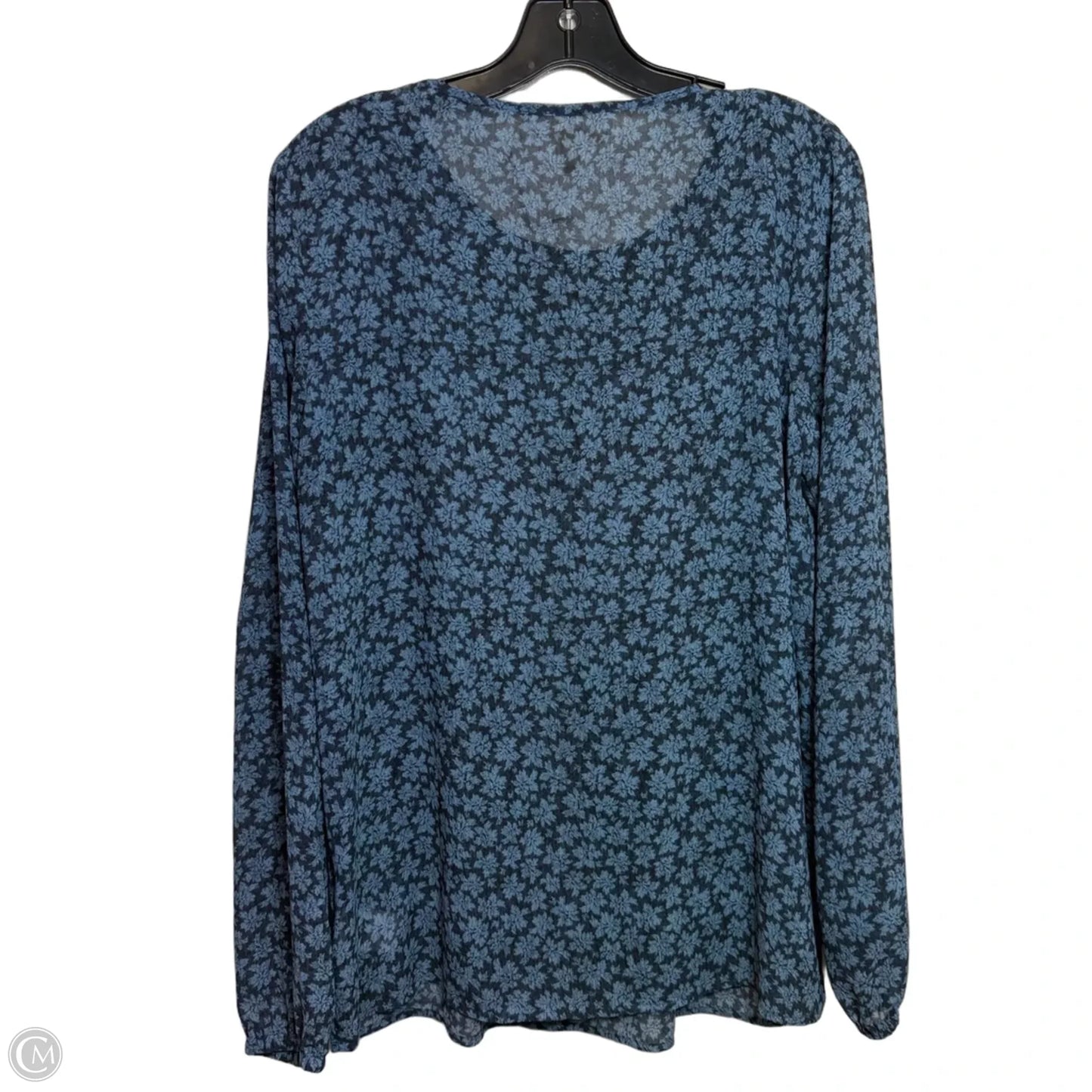 Top Long Sleeve Designer By Michael Kors In Blue, Size: M