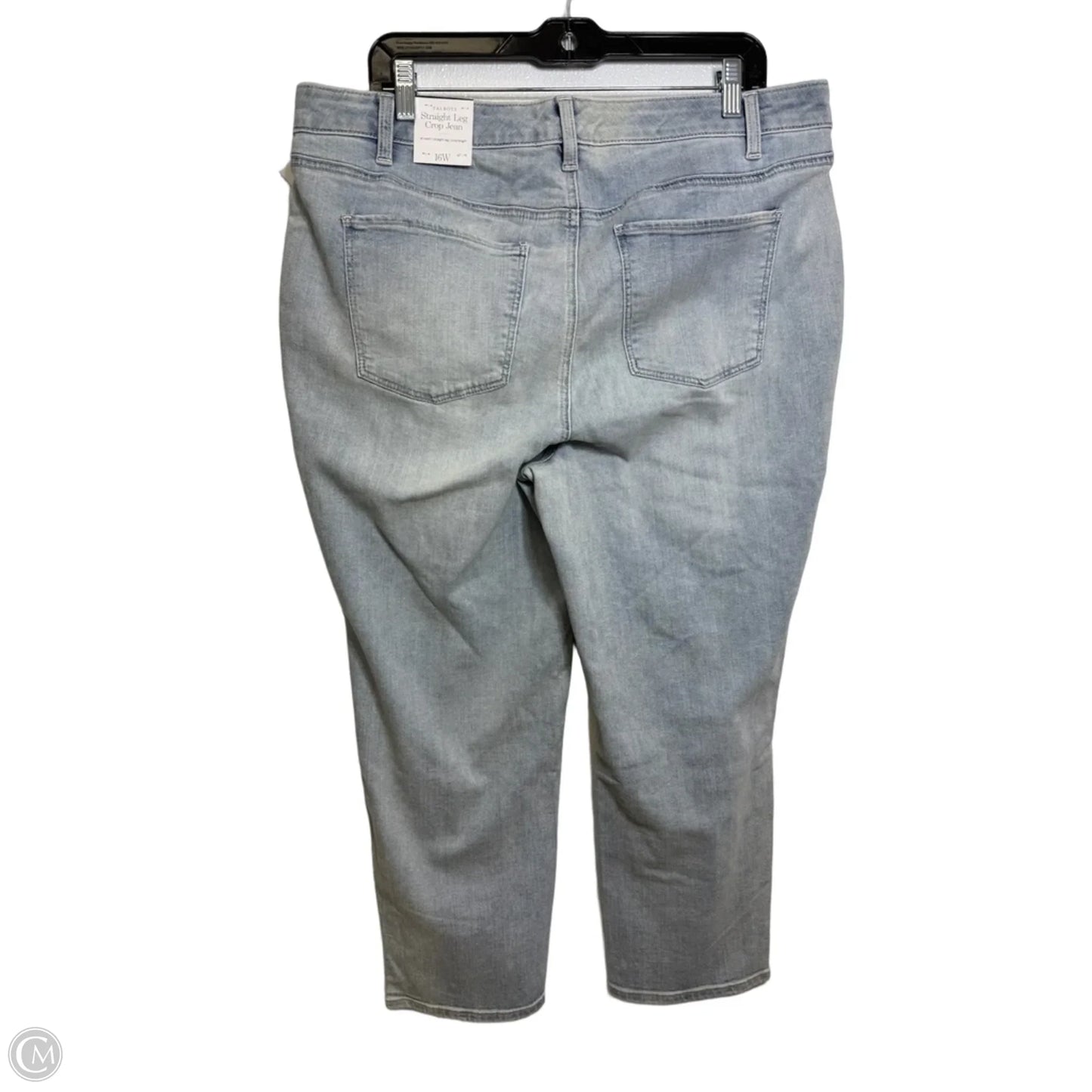 Jeans Straight crop By Talbots In Blue Denim, Size: 16