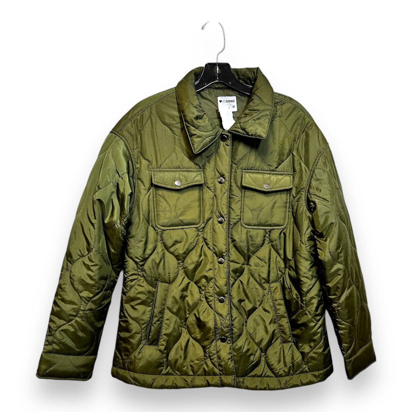 Jacket Puffer & Quilted By Clothes Mentor In Green, Size: M