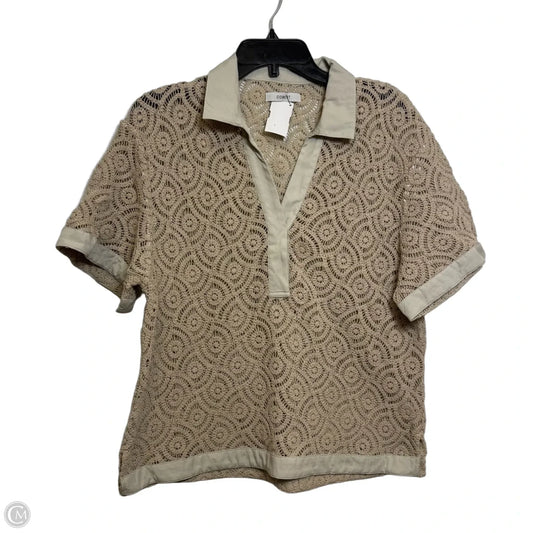 Top Short Sleeve By Clothes Mentor In Tan, Size: L
