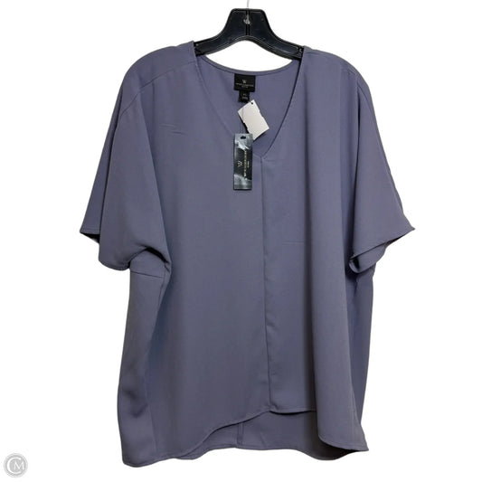 Top Short Sleeve By Worthington In Purple, Size: Lp