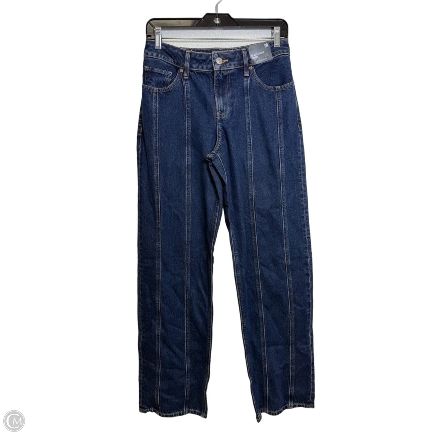 Jeans Straight By Express In Blue Denim, Size: 0