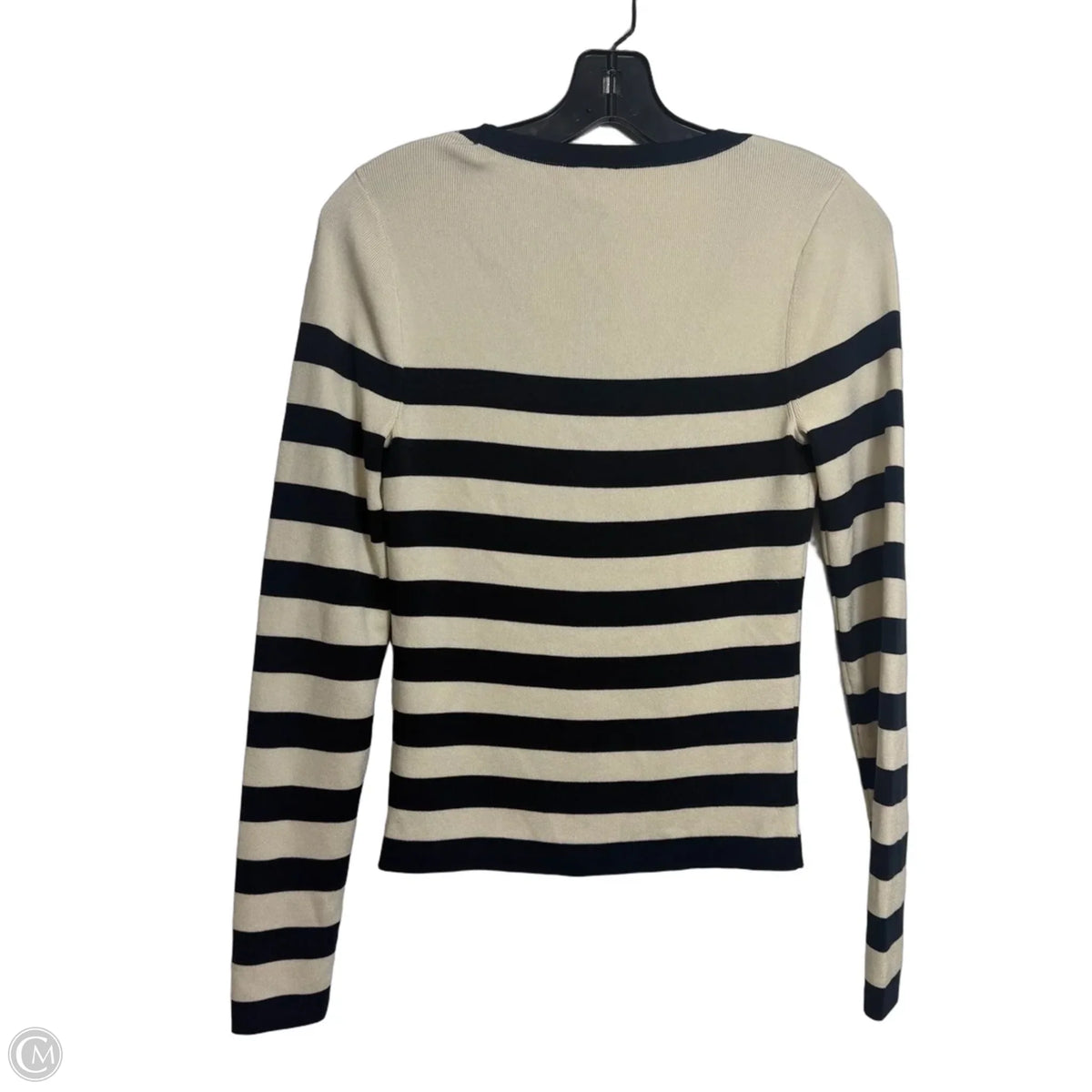 Cardigan By Express In Blue & Cream, Size: S
