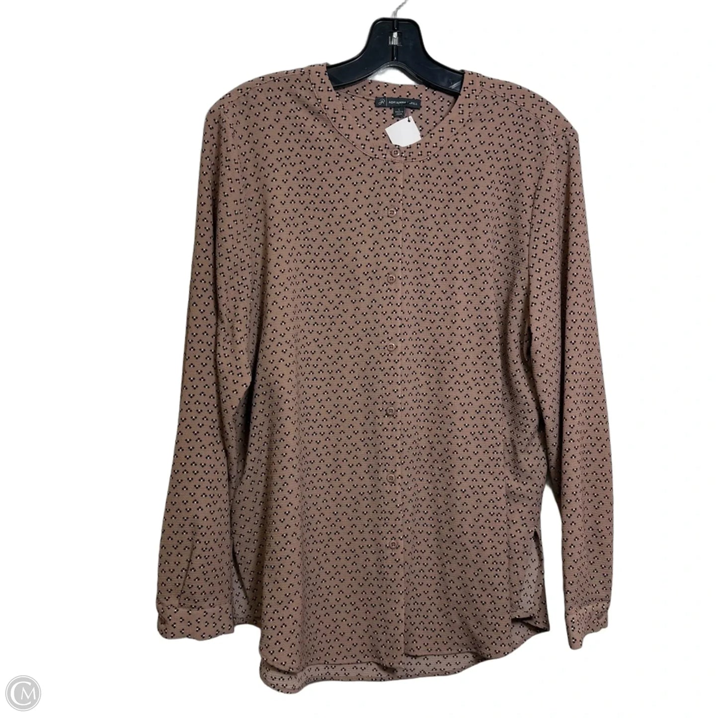 Top Long Sleeve By Adrianna Papell In Brown, Size: L