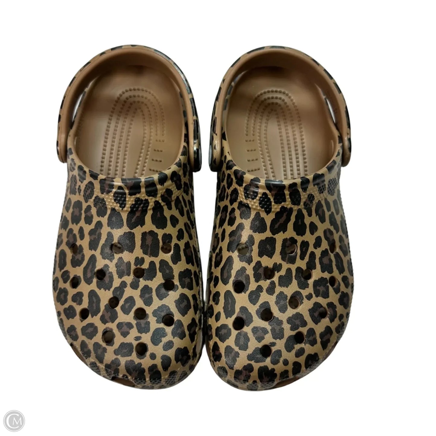 Sandals Flats By Crocs In Animal Print, Size: 8
