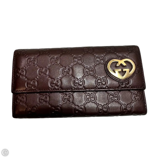 Wallet Luxury Designer By Gucci, Size: Small